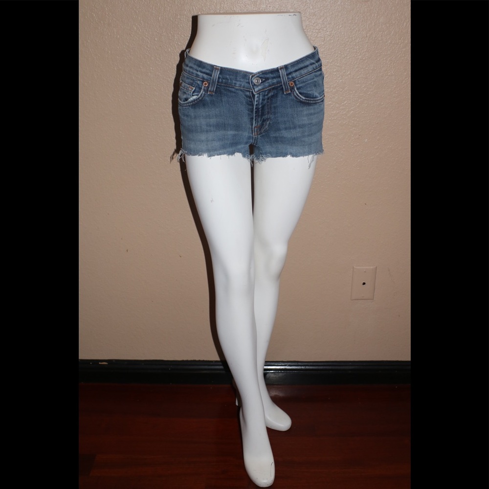 7 For All Mankind Cut out Jean Shorts Women’s